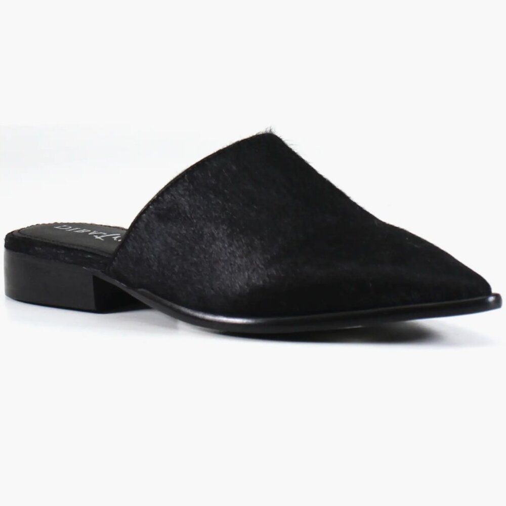 NIB Diba True High Up Mule Women's Size 6 Black Calf hair